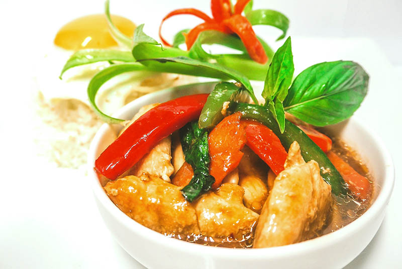 10. Kjøtt i thai basilikum